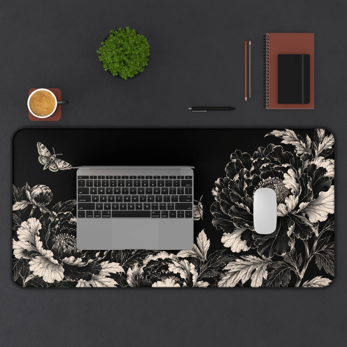 Night Bloom 16" × 32" Desk Mat