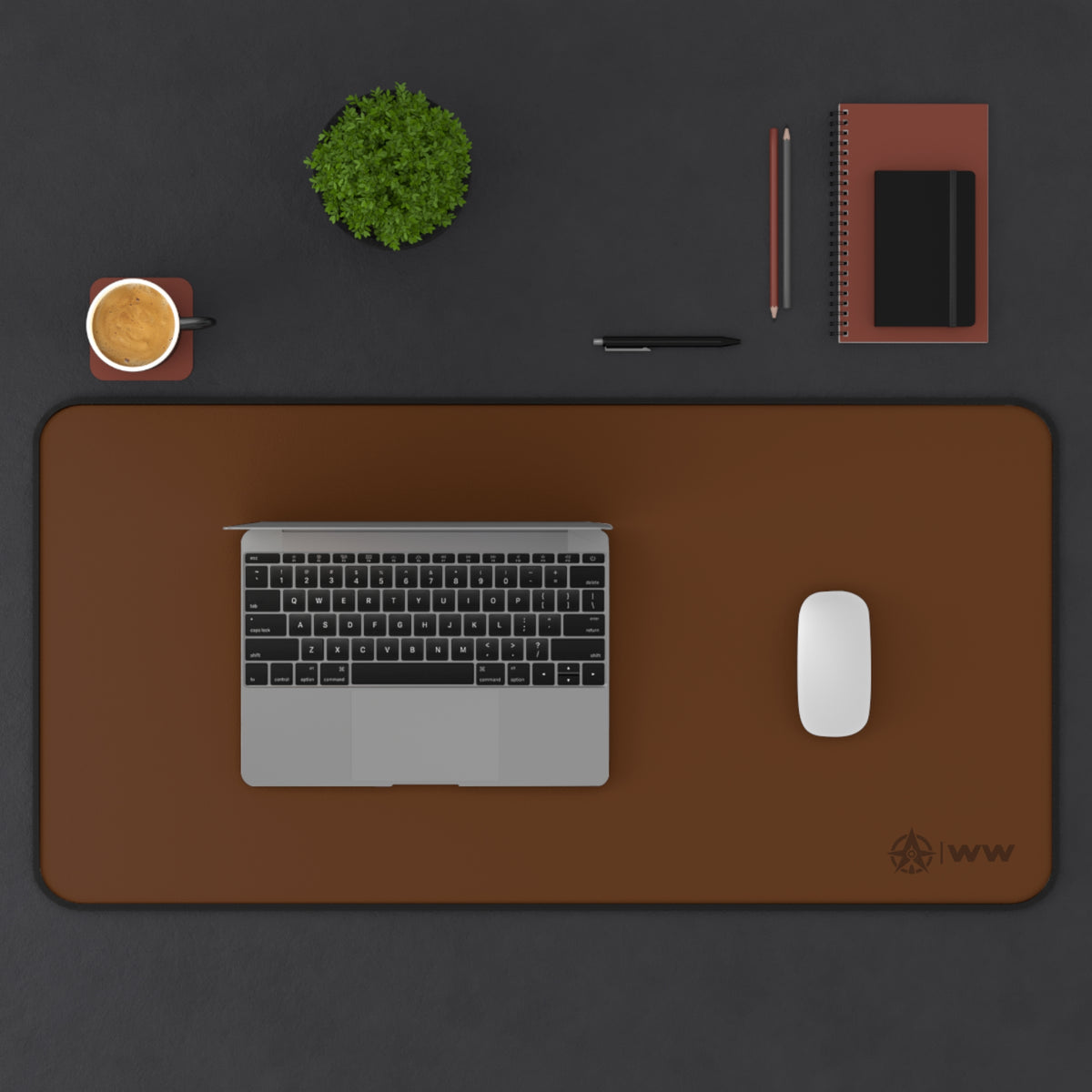 Espresso 16" x 32" Desk Mat