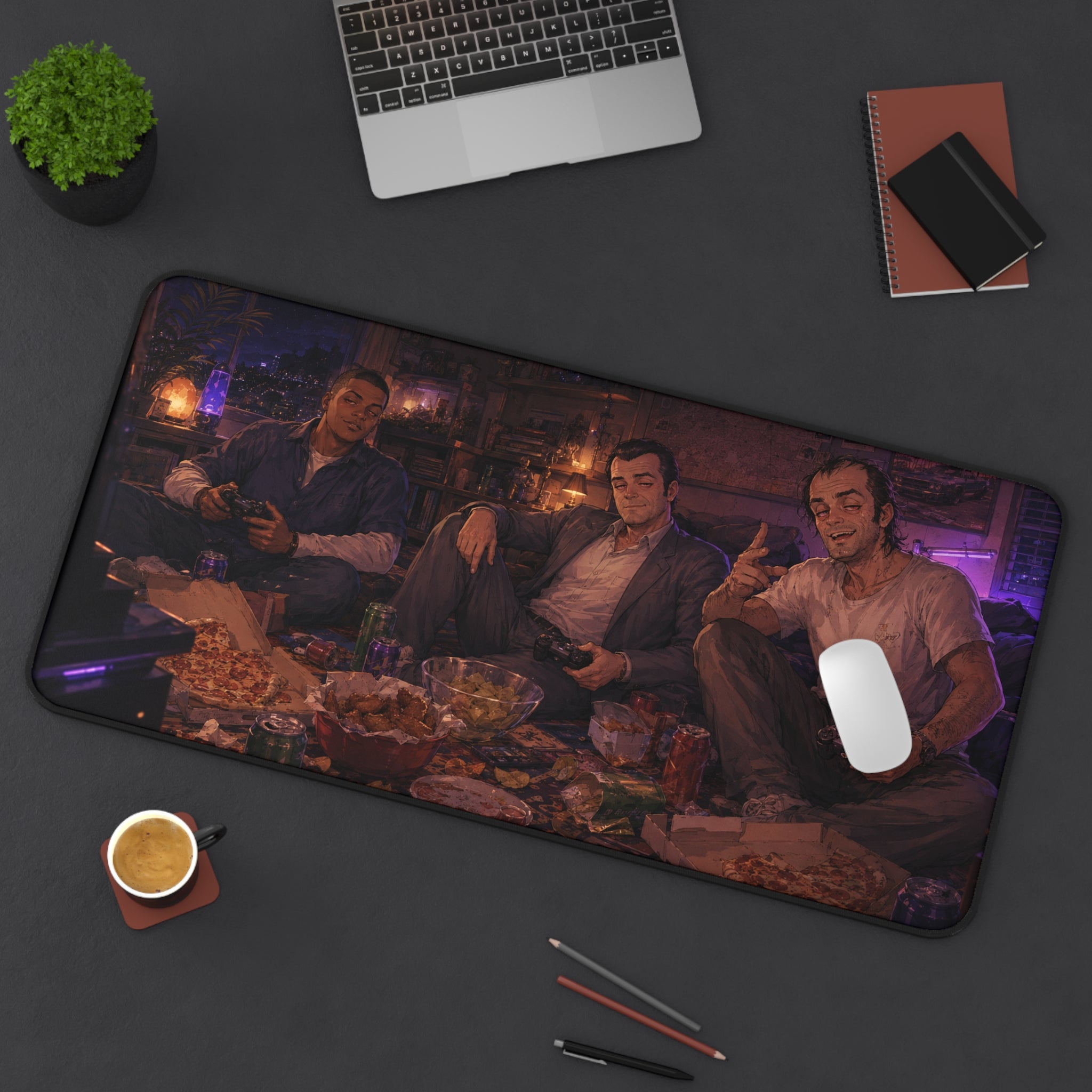 Last Save Before Sunrise 16" × 32" Desk Mat