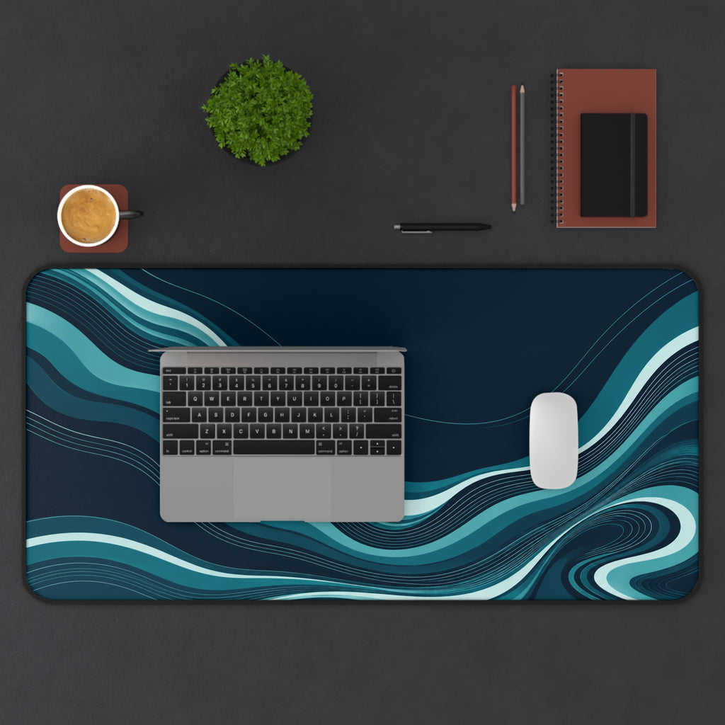 Tidal Circuit 16" × 32" Desk Mat