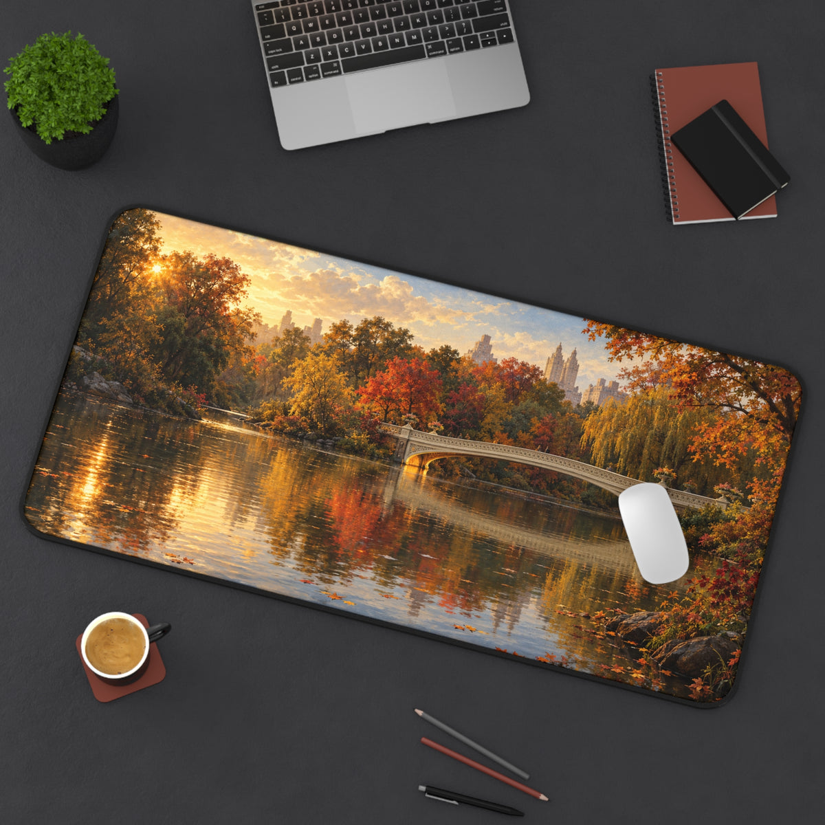 City on Pause 16" x 32" Desk Mat